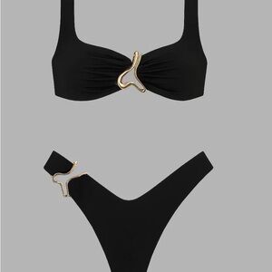 BLVCK PARIS. Eclipse Bikini in Black, Small, New With Tags.